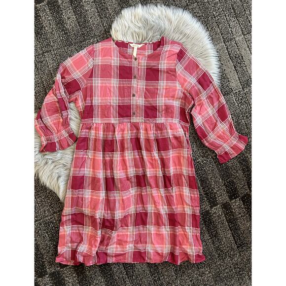 Matilda Jane Button Front Shirt Parker Plaid Sz Large - Picture 1 of 3